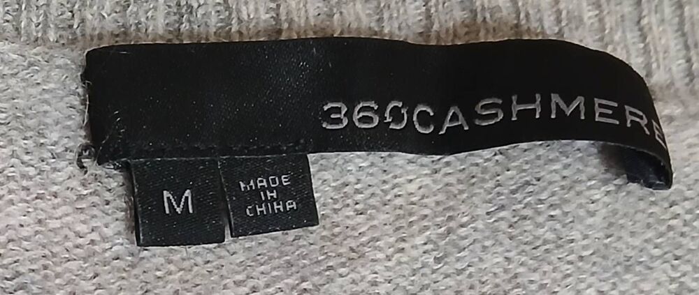 360 cashmere womens 100% cashmere sweater lightweight gray - Picture 5 of 9